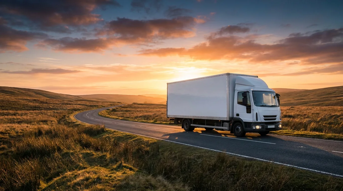 TP Service Lkw in der Dämmerung